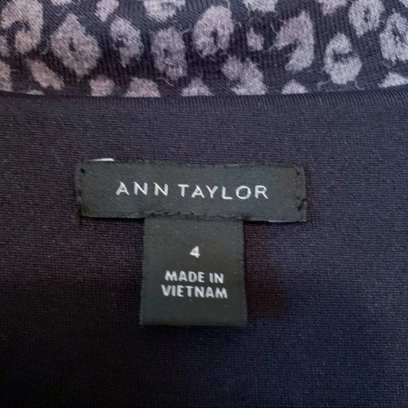 Ann Taylor Stretch Jersey Animal Print Button Midi Dress - Picture 5 of 6